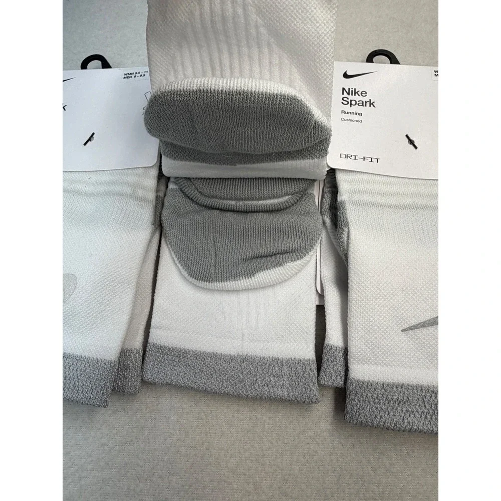 3 pair Nike Dri-FIT Spark Cushioned Ankle Running Socks M 8-9.5 Women 9.5-11 NWT